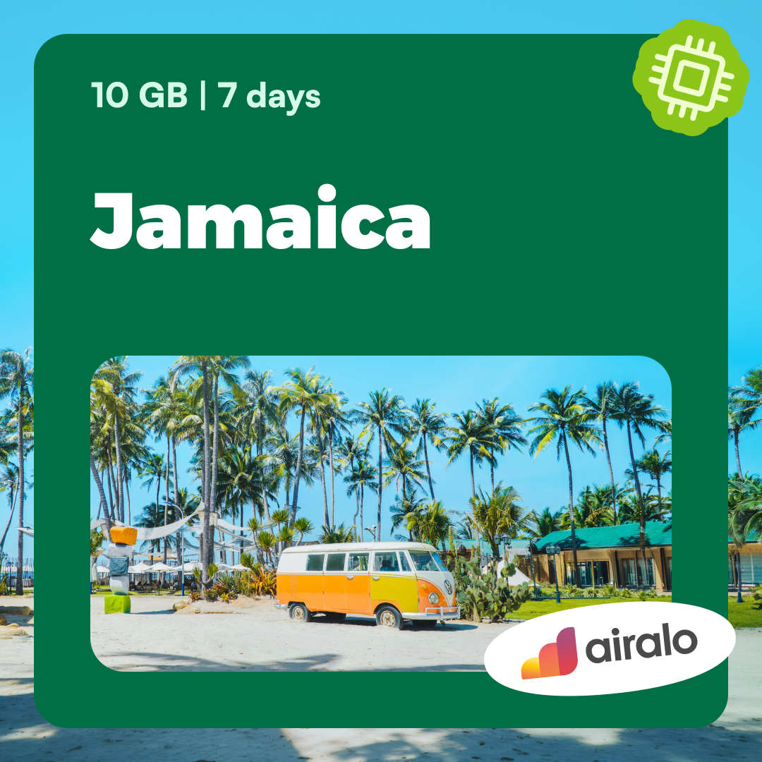 10 GB Jamaica travel eSIM valid for 7 days
