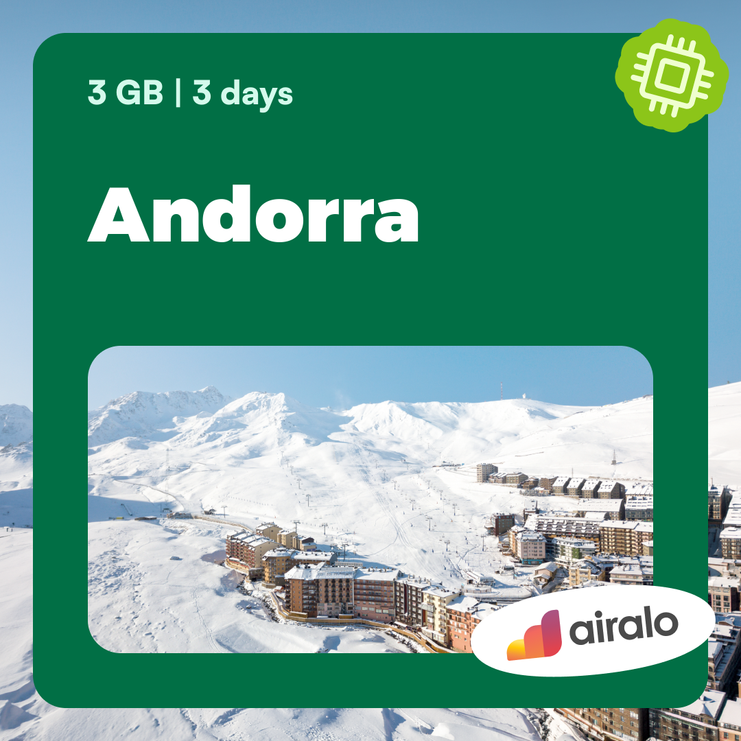 3 GB Andorra travel eSIM valid for 3 days