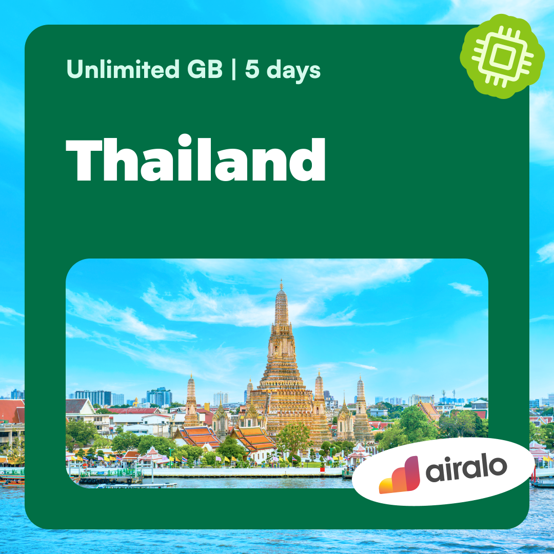 Unlimited GB Thailand travel eSIM valid for 5 days
