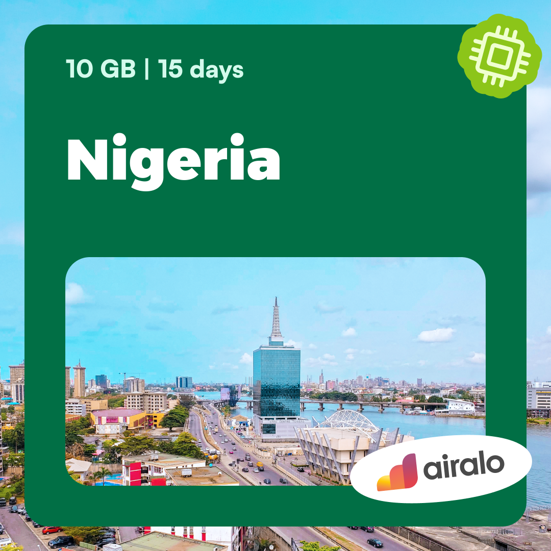 10 GB Nigeria travel eSIM valid for 15 days