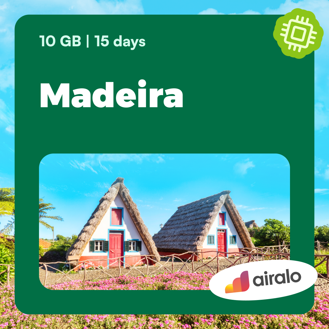 10 GB Madeira travel eSIM valid for 15 days