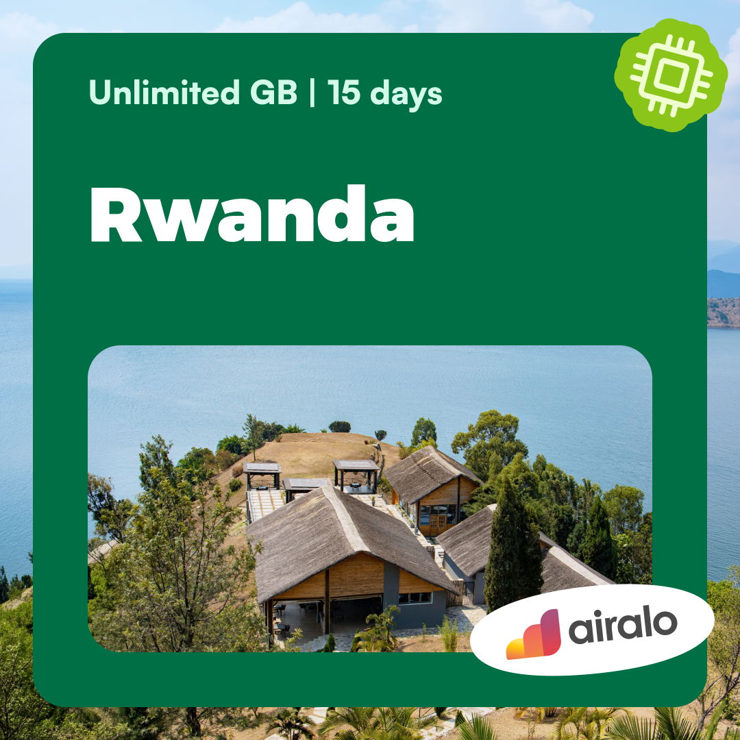 Unlimited GB Rwanda travel eSIM valid for 15 days