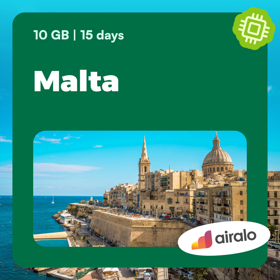 10 GB Malta travel eSIM valid for 15 days