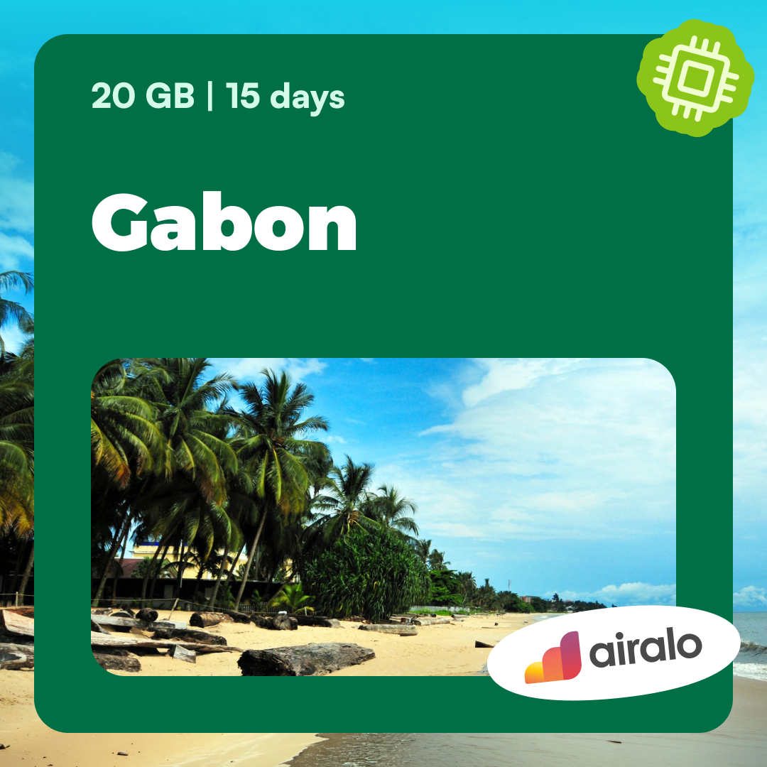20 GB Gabon travel eSIM valid for 15 days