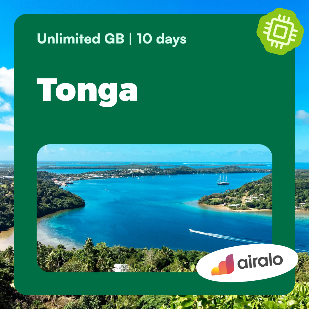 Unlimited GB Tonga travel eSIM valid for 10 days