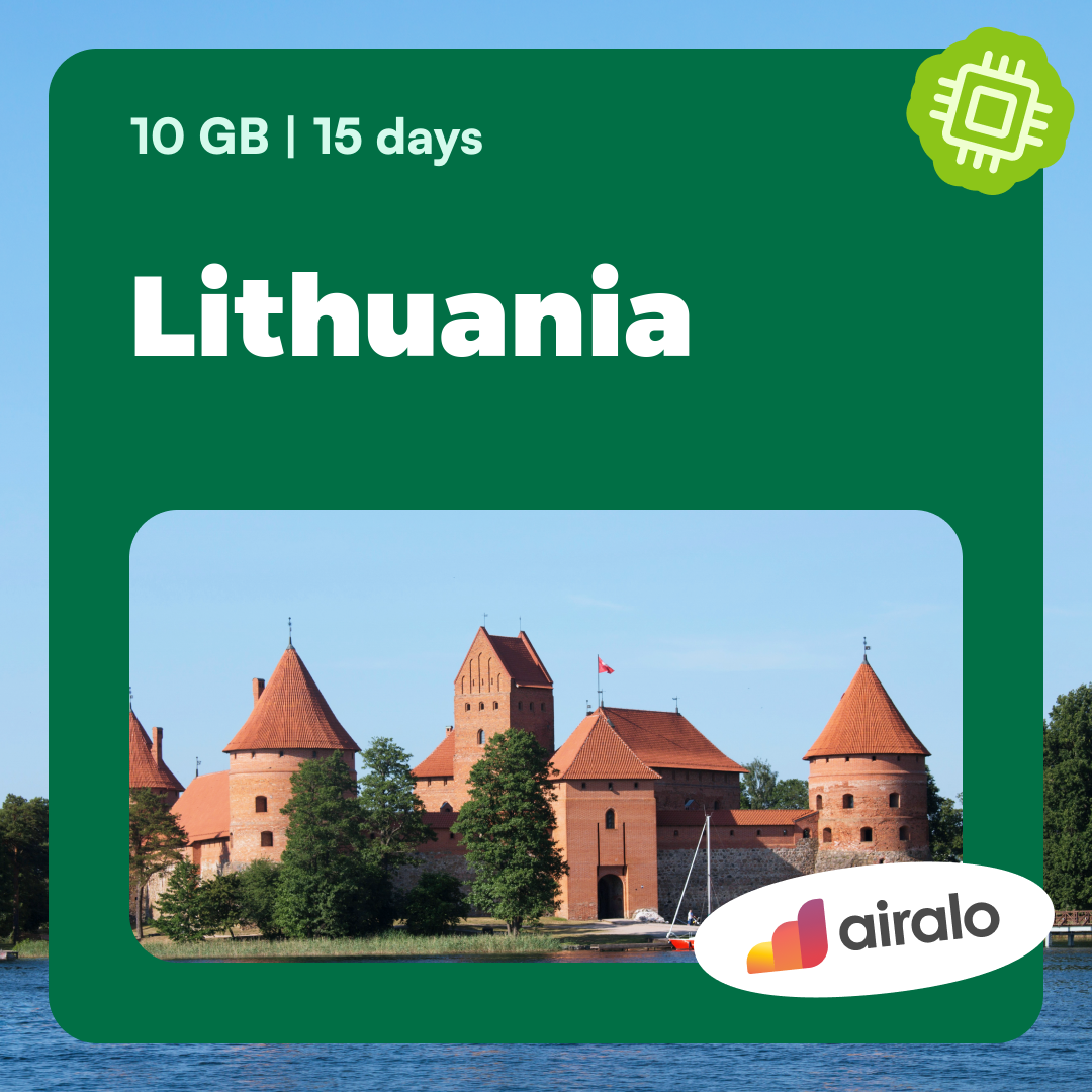 10 GB Lithuania travel eSIM valid for 15 days