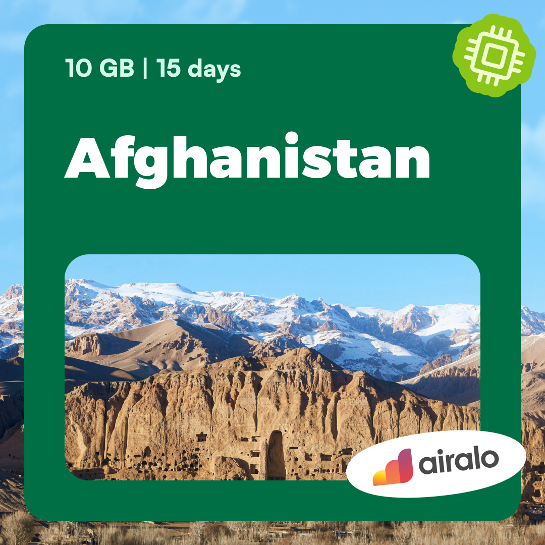 10 GB Afghanistan travel eSIM valid for 15 days