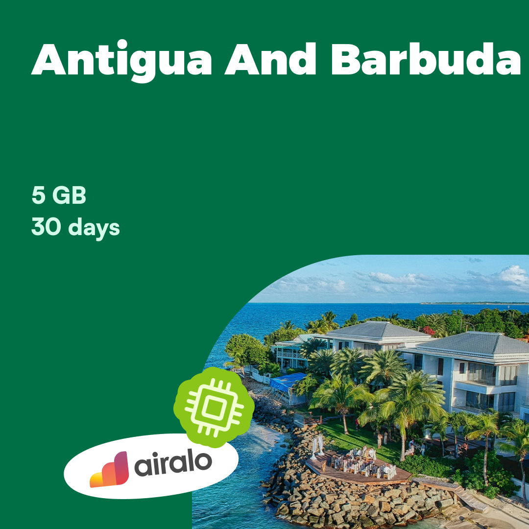 5 GB Antigua And Barbuda travel eSIM valid for 30 days