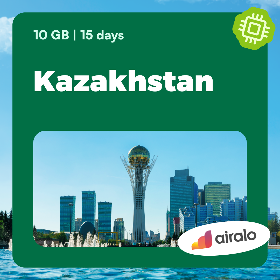 10 GB Kazakhstan travel eSIM valid for 15 days