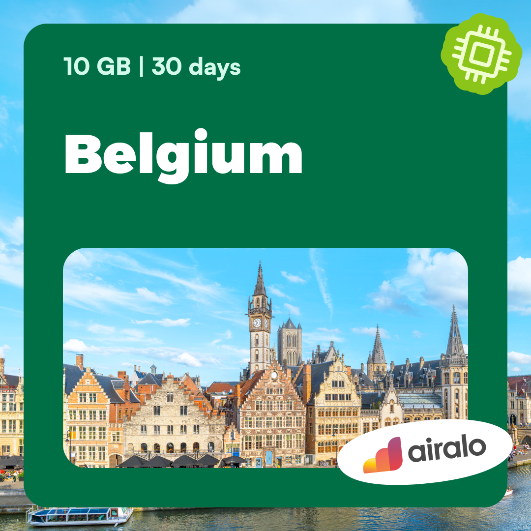 10 GB Belgium travel eSIM valid for 30 days
