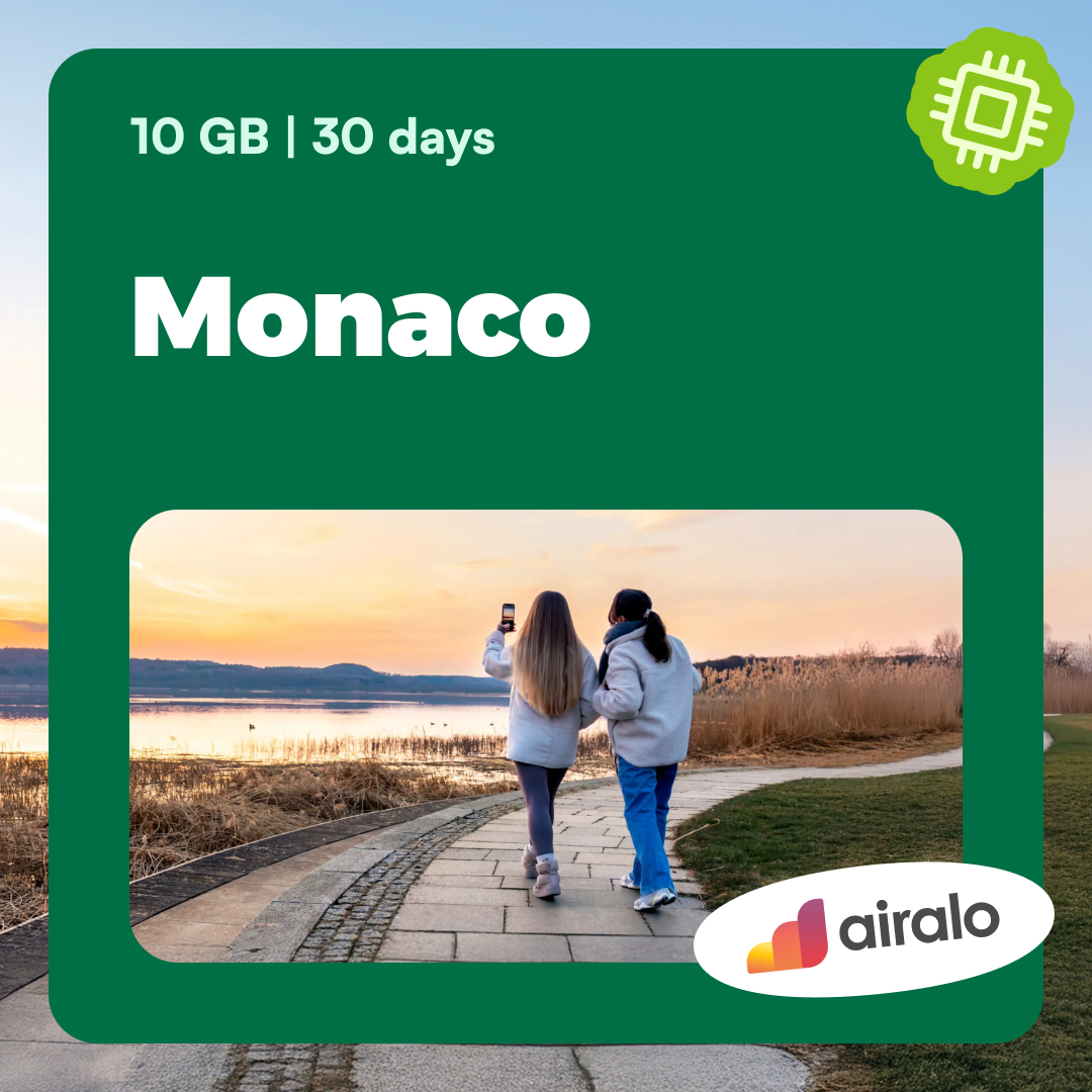 10 GB Monaco travel eSIM valid for 30 days