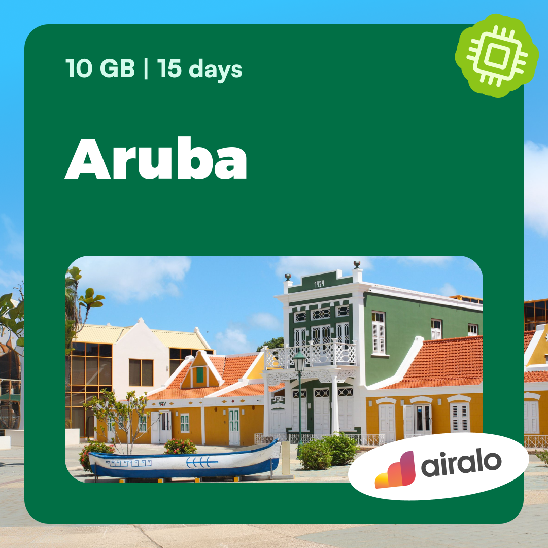 10 GB Aruba travel eSIM valid for 15 days