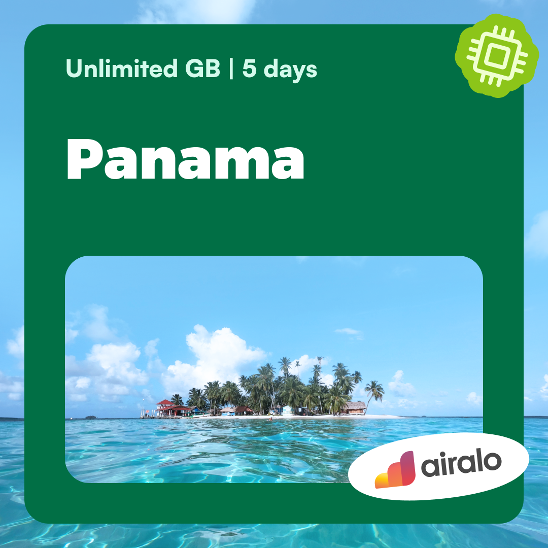 Unlimited GB Panama travel eSIM valid for 5 days