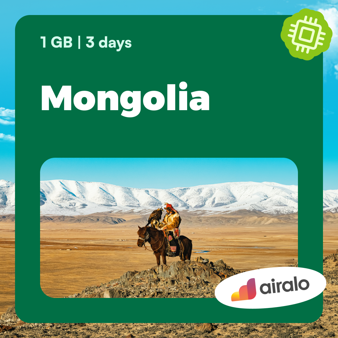 1 GB Mongolia travel eSIM valid for 3 days