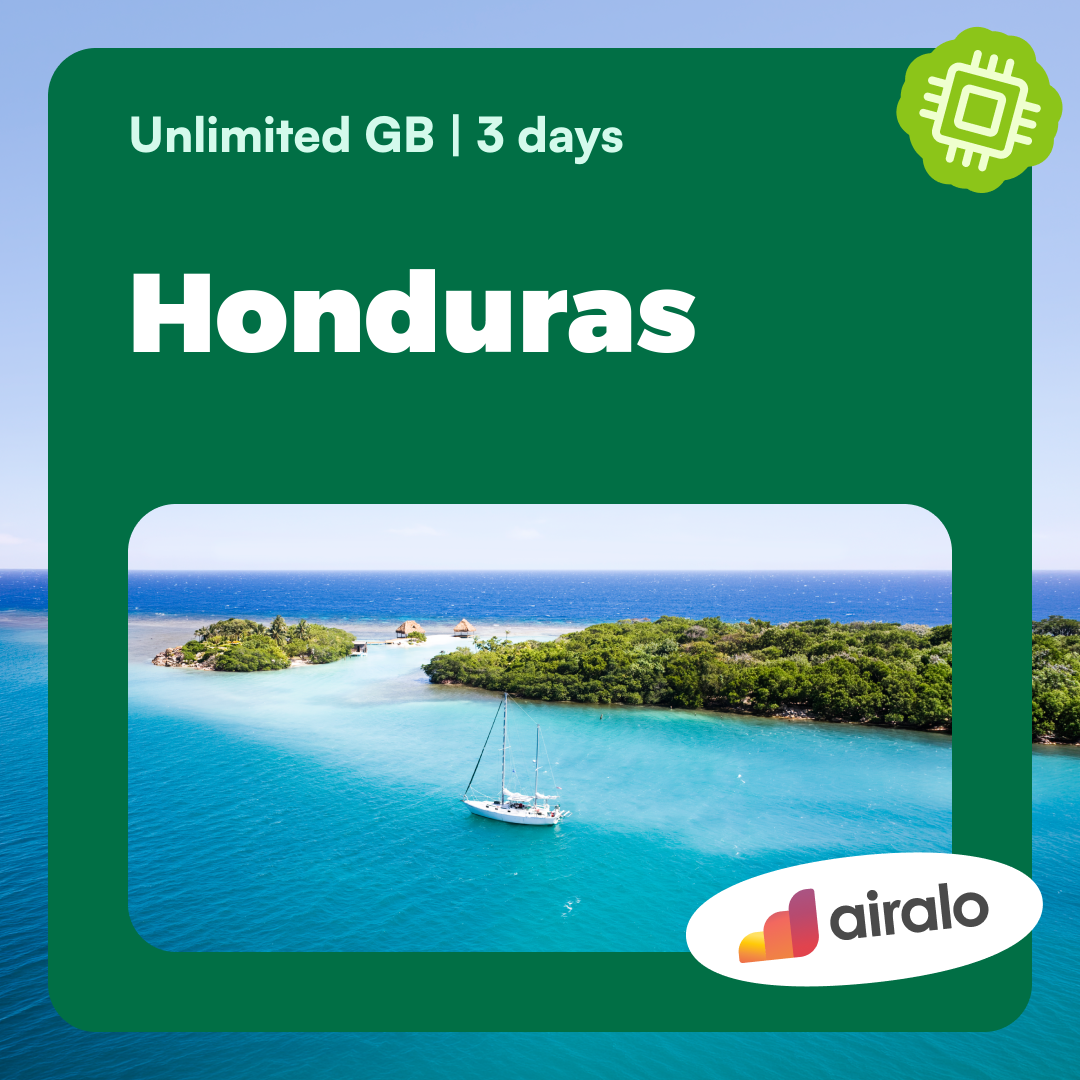 Unlimited GB Honduras travel eSIM valid for 3 days