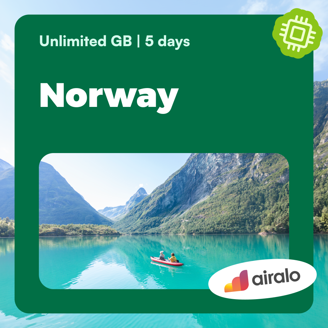 Unlimited GB Norway travel eSIM valid for 5 days