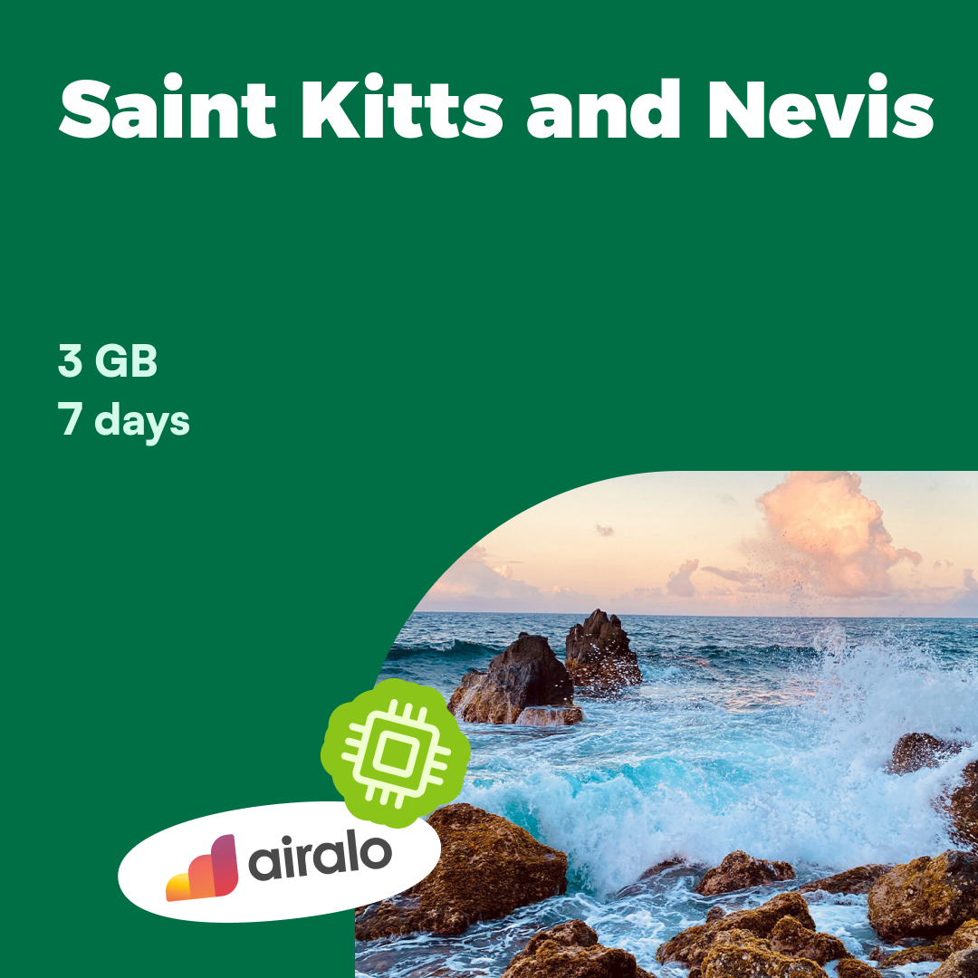 3 GB Saint Kitts and Nevis travel eSIM valid for 7 days
