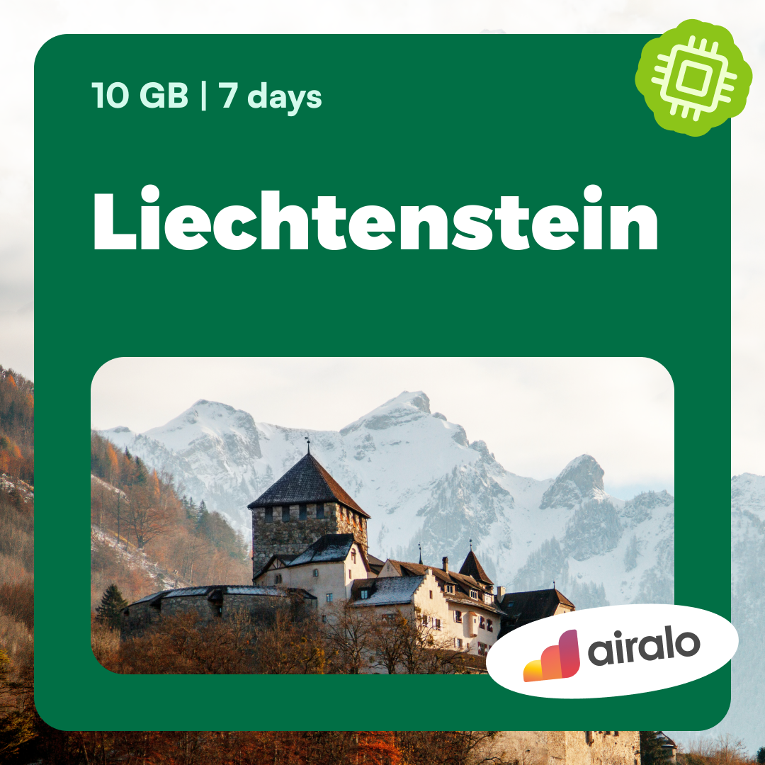 10 GB Liechtenstein travel eSIM valid for 7 days