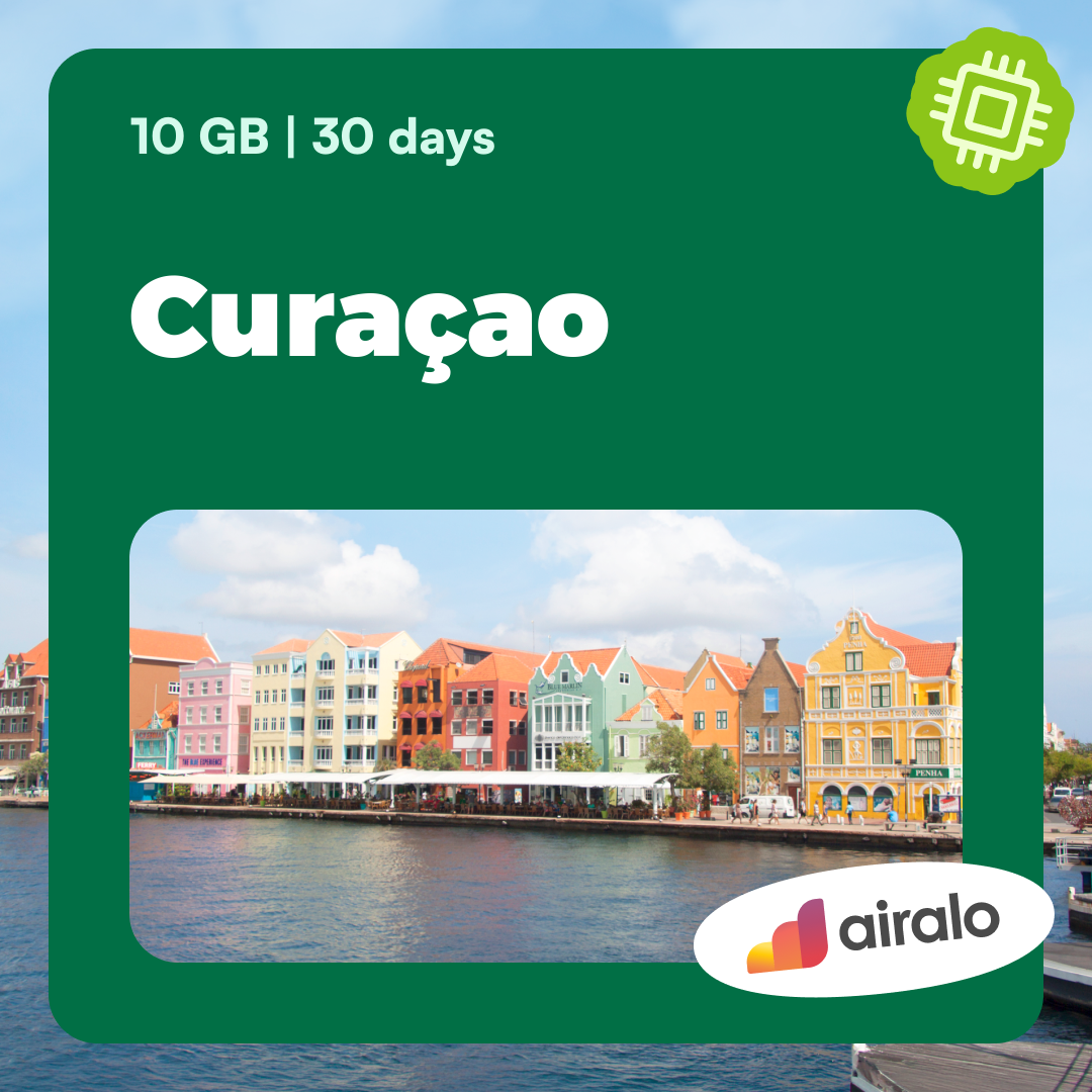 10 GB Curaçao travel eSIM valid for 30 days