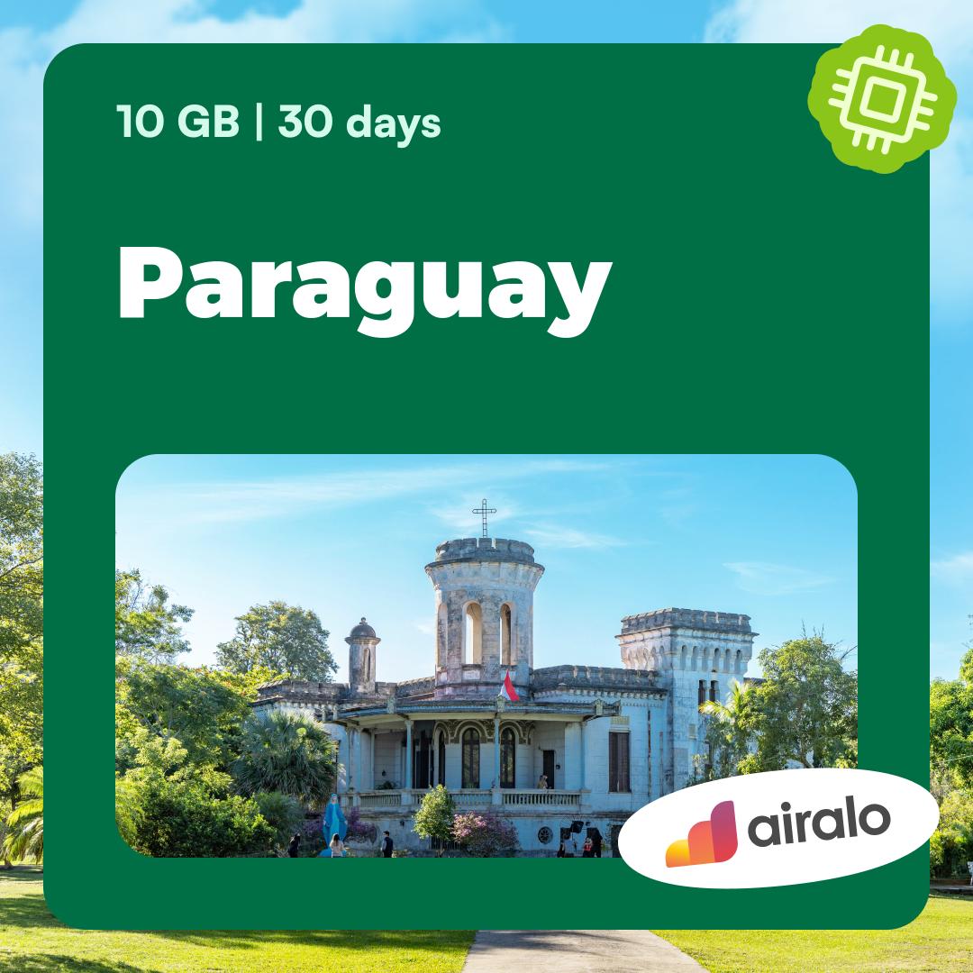 10 GB Paraguay travel eSIM valid for 30 days