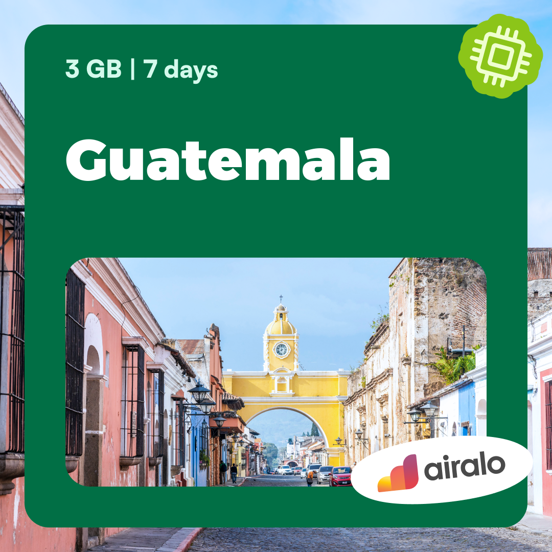 3 GB Guatemala travel eSIM valid for 7 days