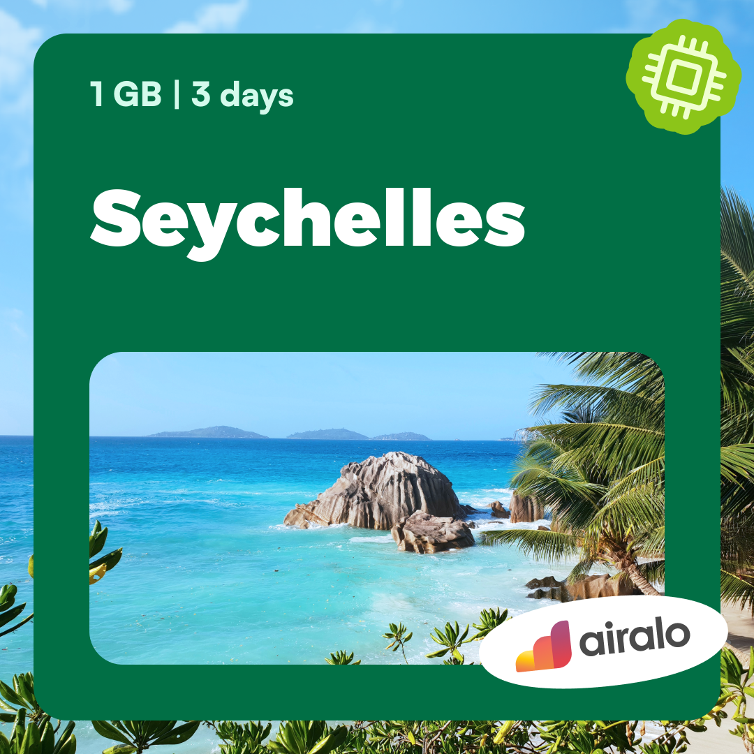 1 GB Seychelles travel eSIM valid for 3 days