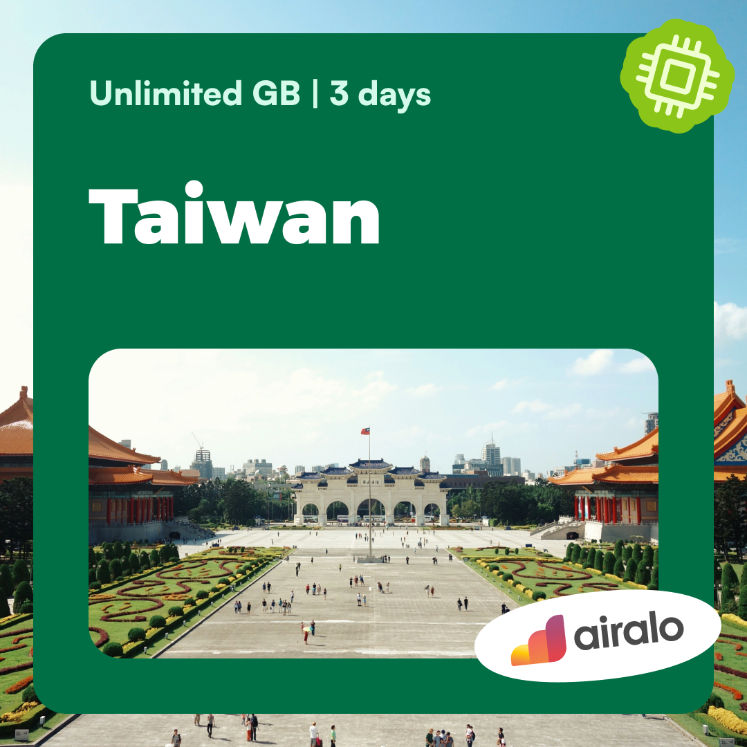 Unlimited GB Taiwan travel eSIM valid for 3 days