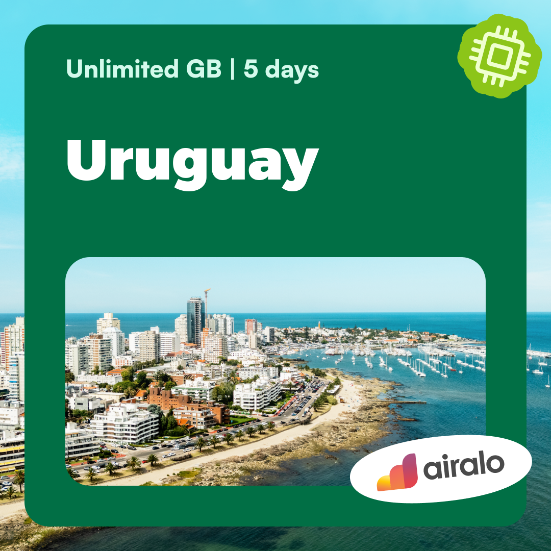 Unlimited GB Uruguay travel eSIM valid for 5 days