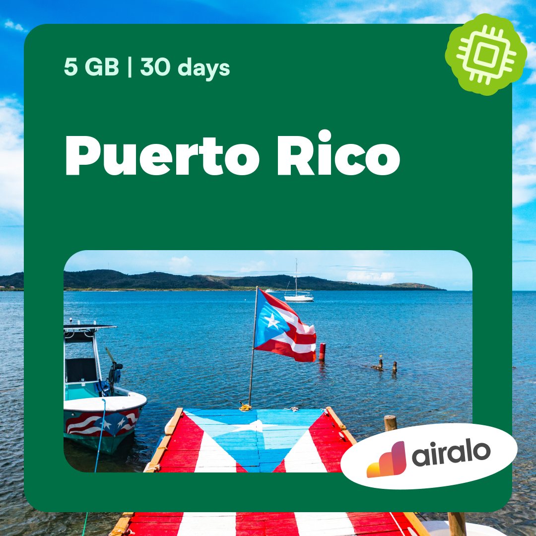 5 GB Puerto Rico travel eSIM valid for 30 days