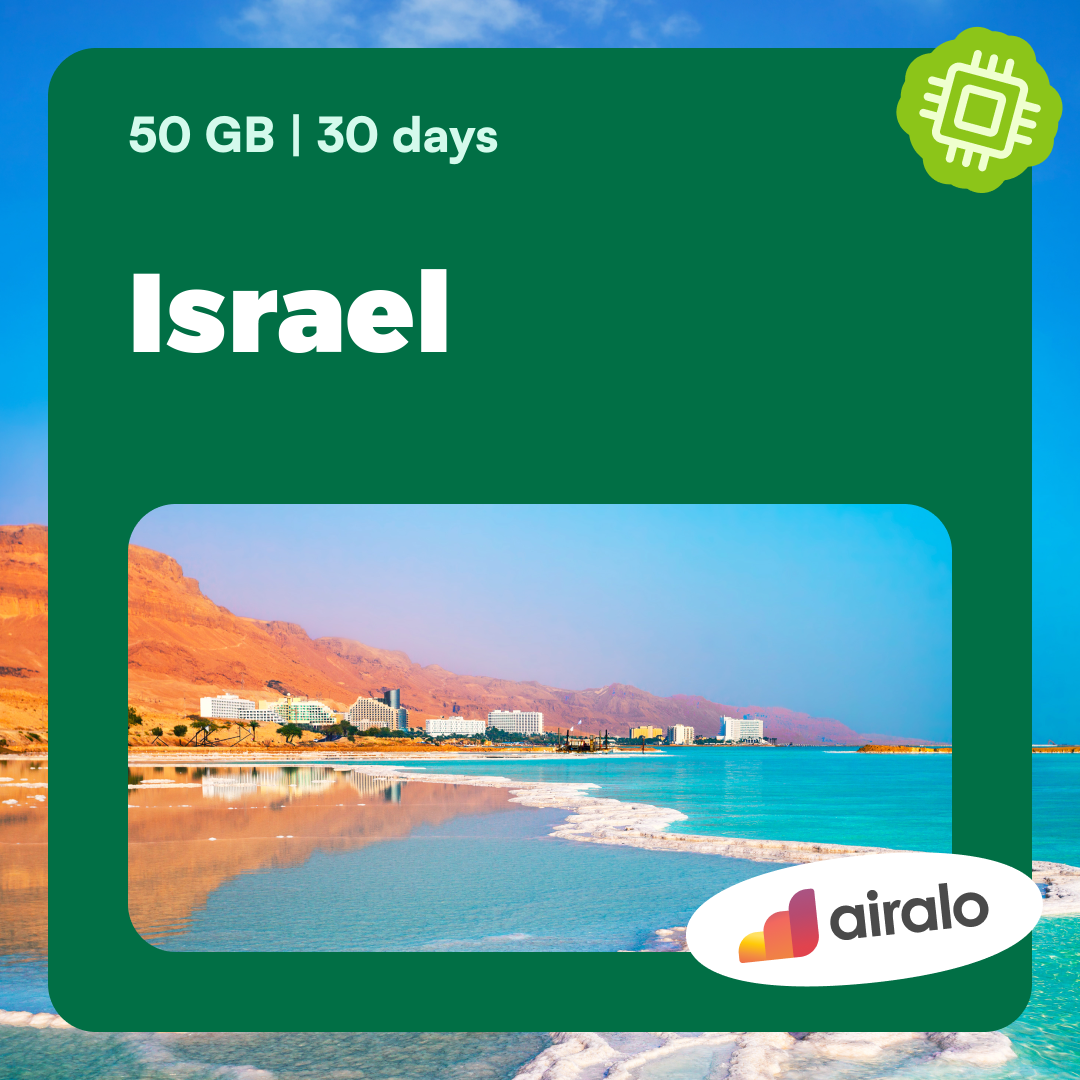 50 GB Israel travel eSIM valid for 30 days