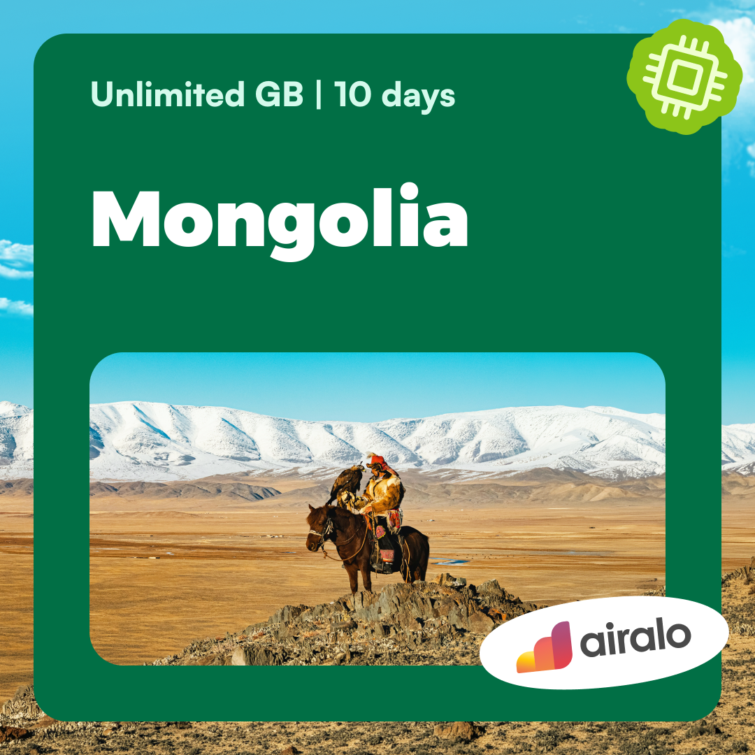 Unlimited GB Mongolia travel eSIM valid for 10 days