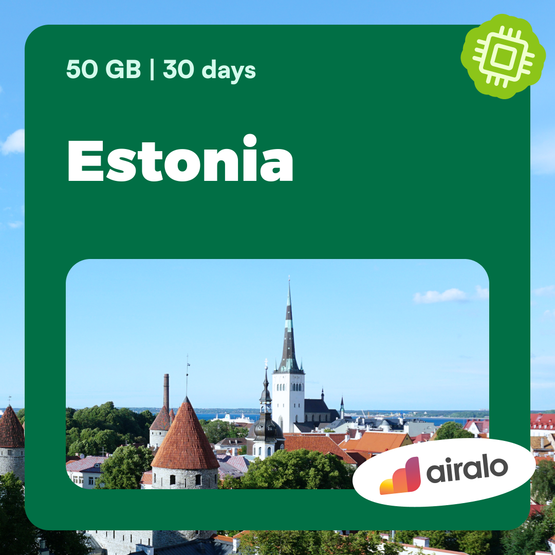 50 GB Estonia travel eSIM valid for 30 days