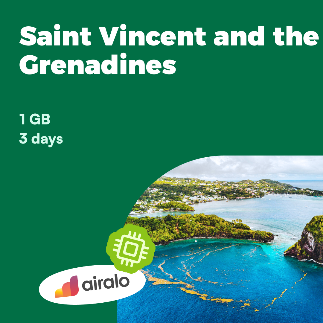 1 GB Saint Vincent and the Grenadines travel eSIM valid for 3 days