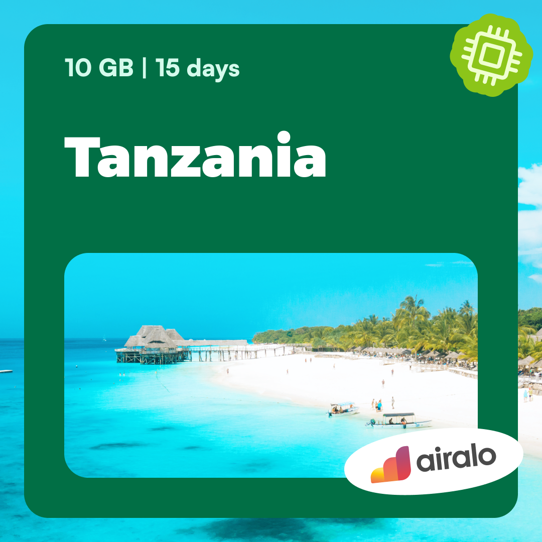 10 GB Tanzania travel eSIM valid for 15 days