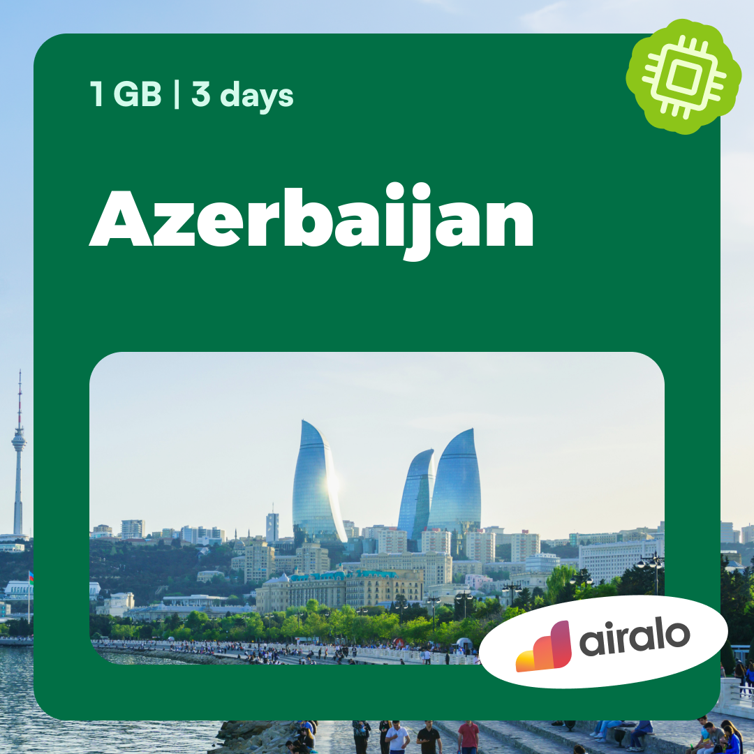 1 GB Azerbaijan travel eSIM valid for 3 days