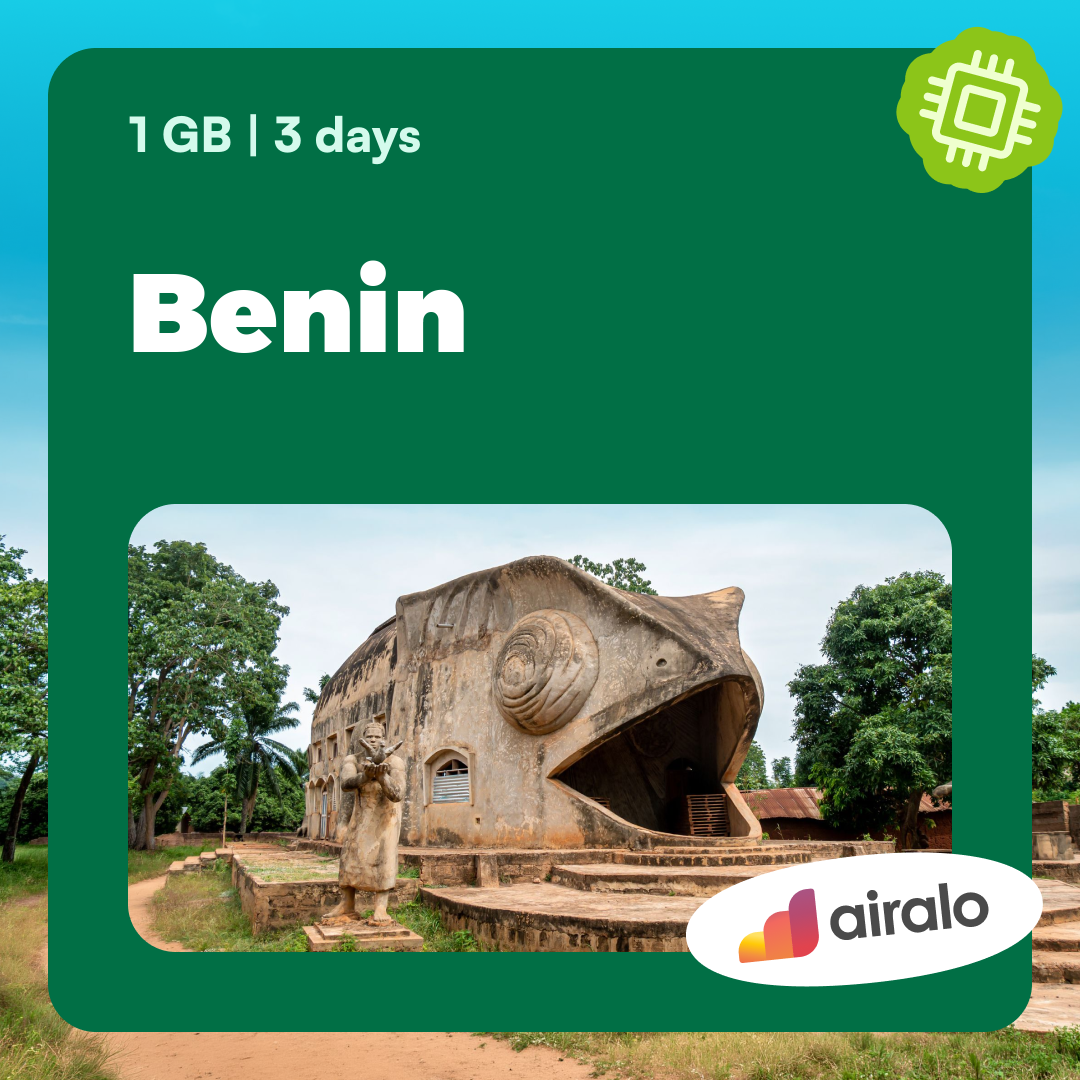 1 GB Benin travel eSIM valid for 3 days