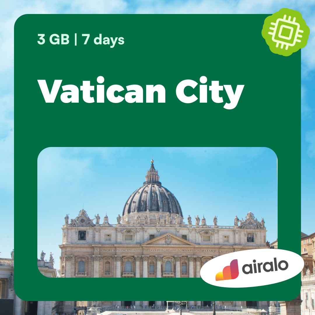 3 GB Vatican City travel eSIM valid for 7 days