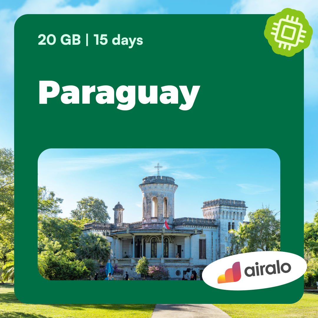 20 GB Paraguay travel eSIM valid for 15 days