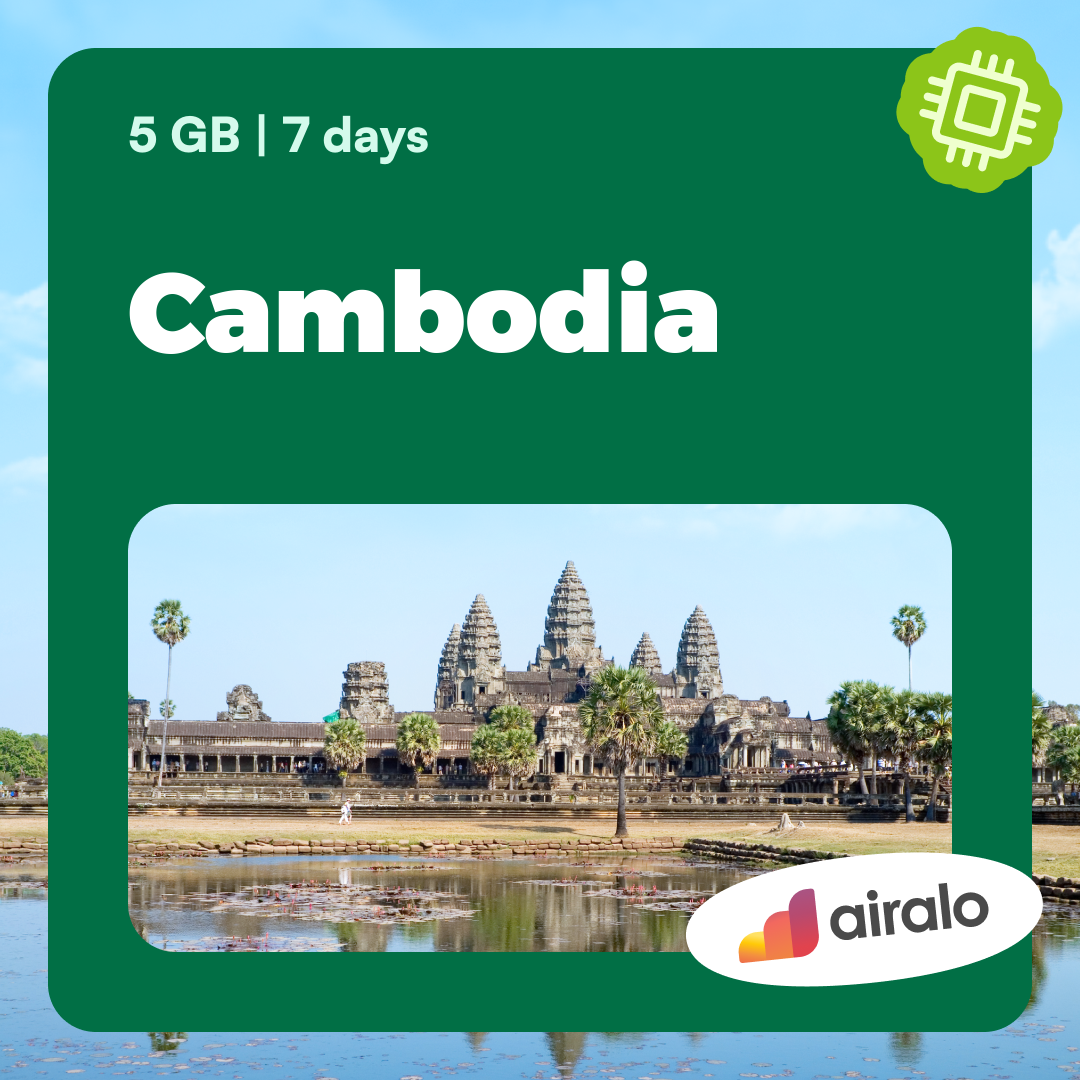 5 GB Cambodia travel eSIM valid for 7 days