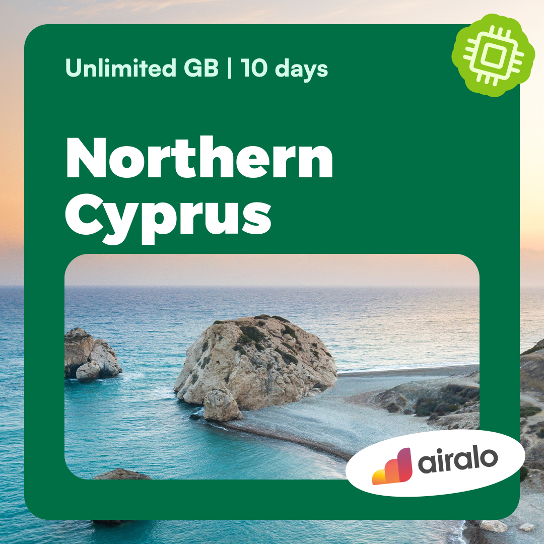 Unlimited GB Northern Cyprus travel eSIM valid for 10 days