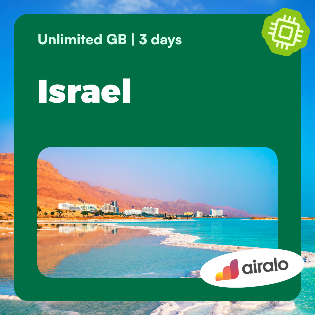 Unlimited GB Israel travel eSIM valid for 3 days