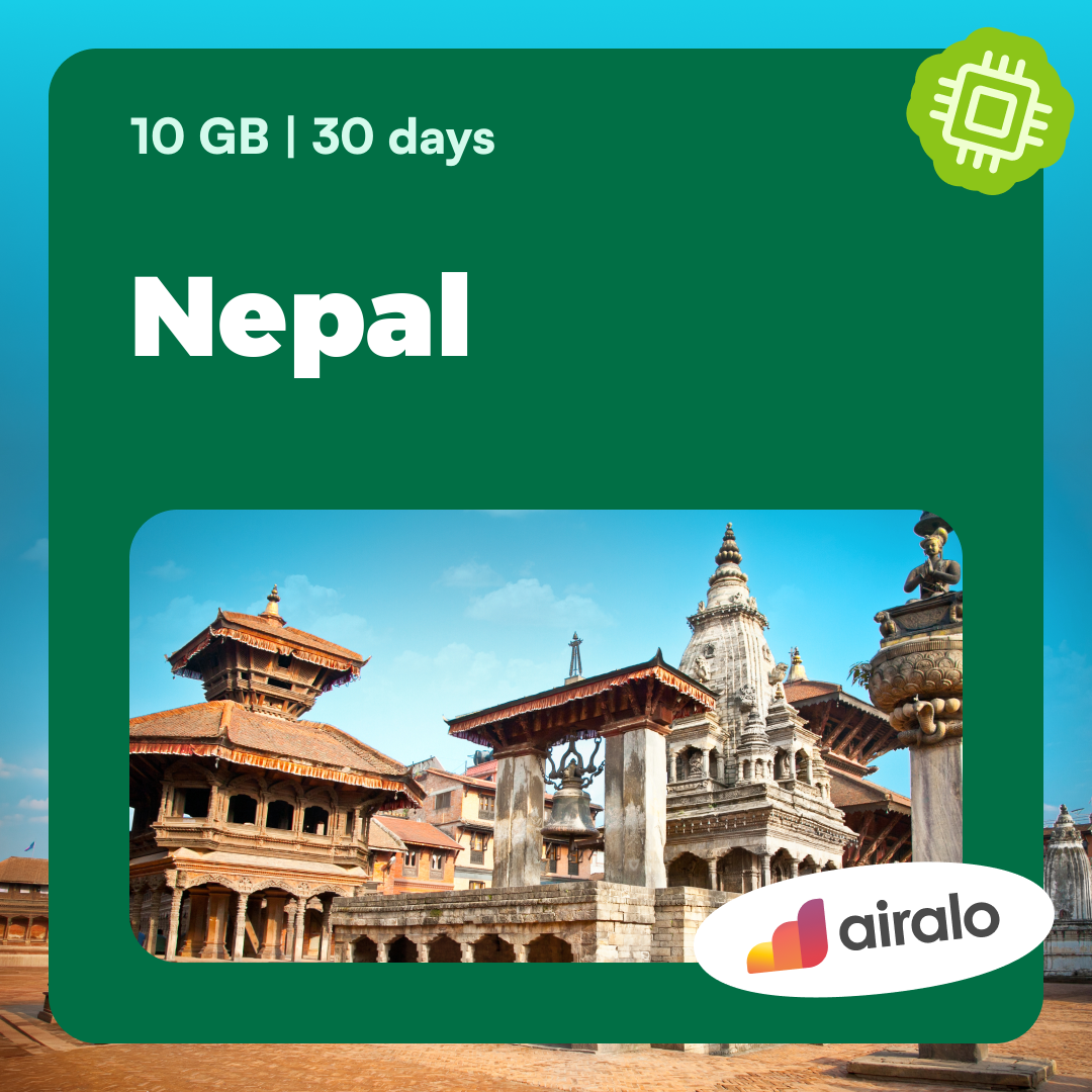10 GB Nepal travel eSIM valid for 30 days