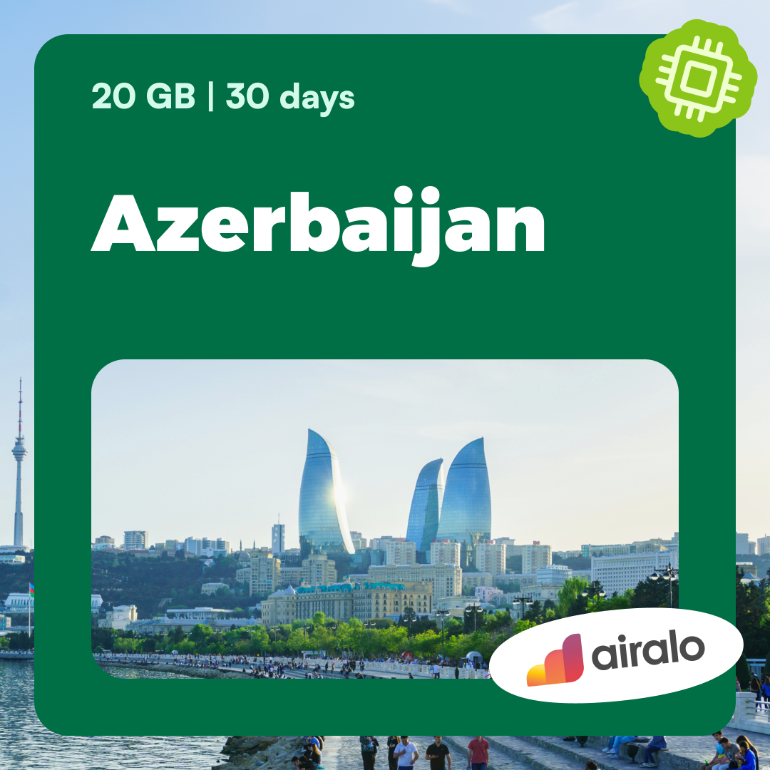 20 GB Azerbaijan travel eSIM valid for 30 days