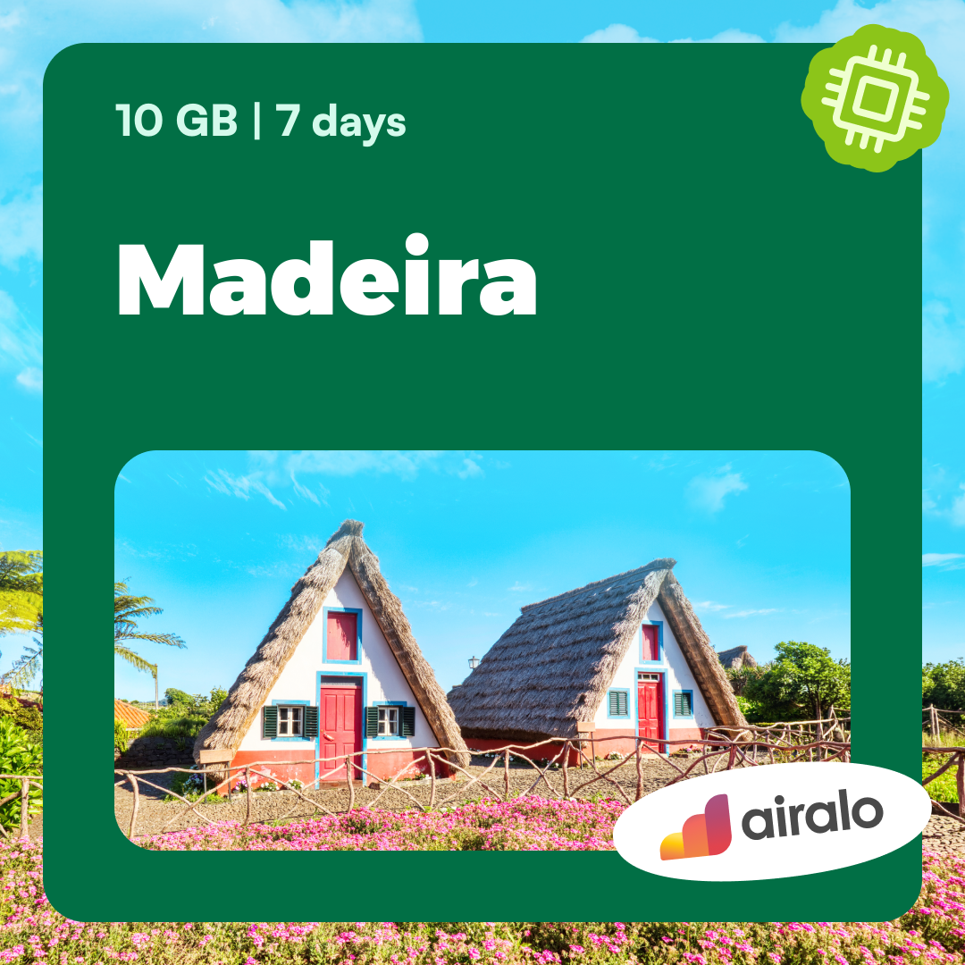10 GB Madeira travel eSIM valid for 7 days