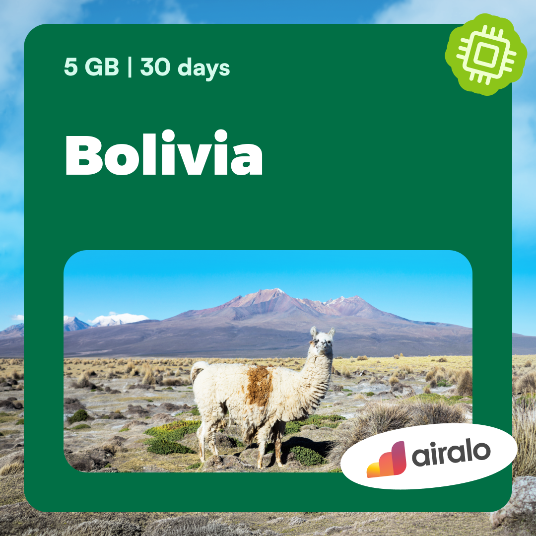 5 GB Bolivia travel eSIM valid for 30 days