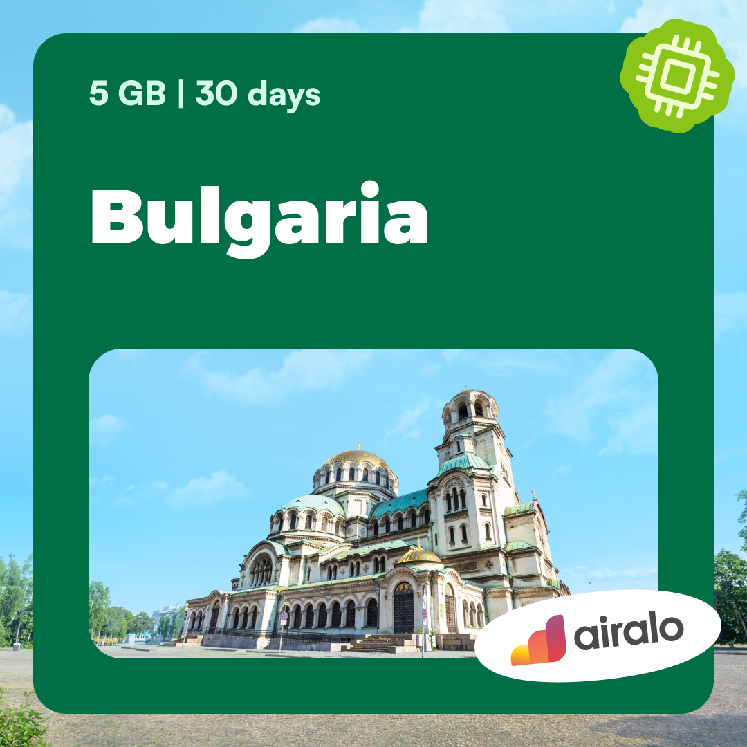 5 GB Bulgaria travel eSIM valid for 30 days