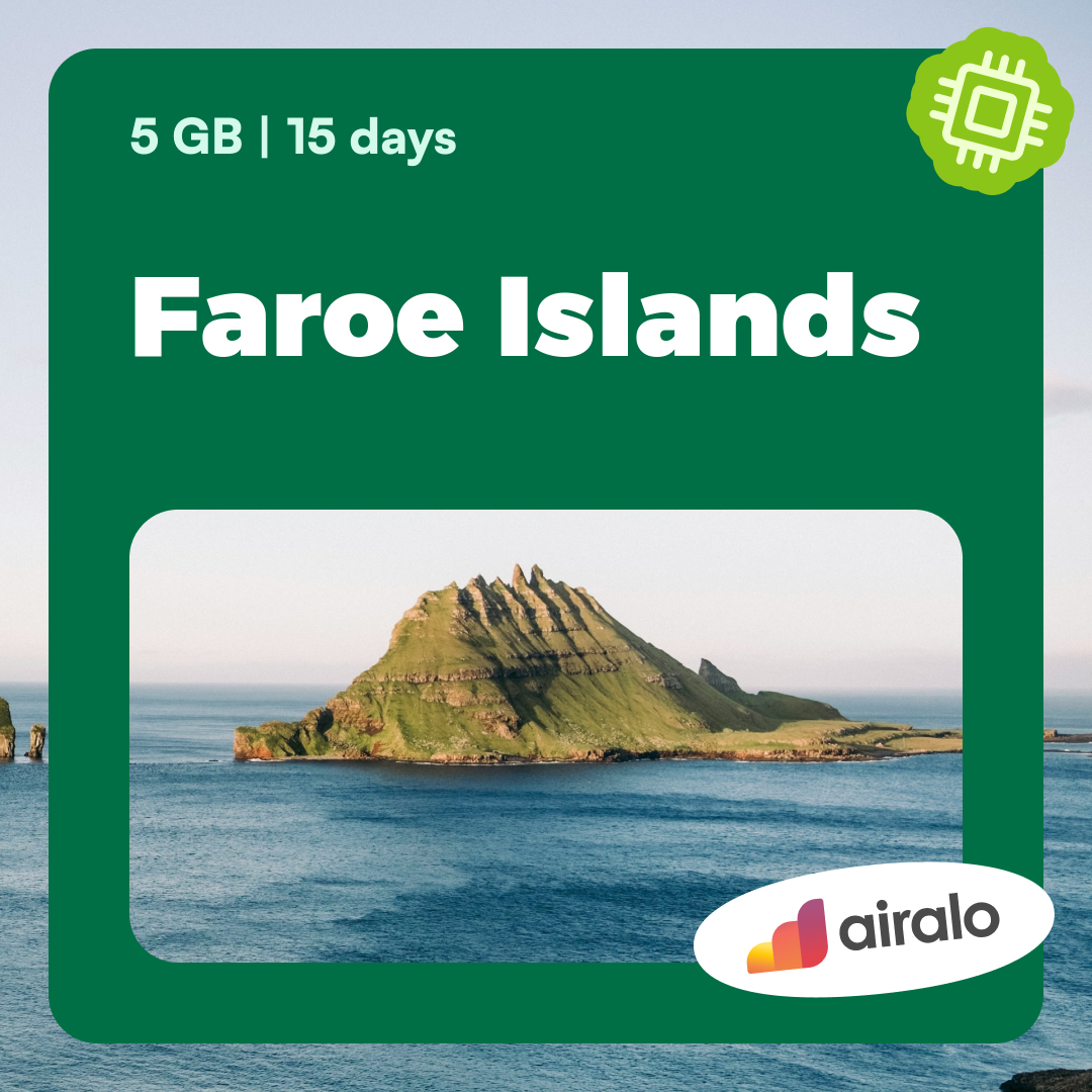 5 GB Faroe Islands travel eSIM valid for 15 days