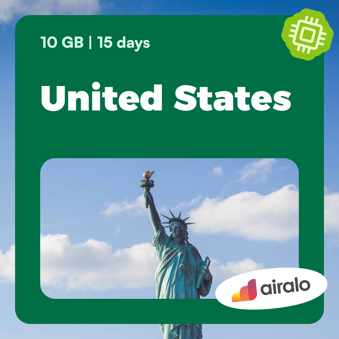 10 GB United States travel eSIM valid for 15 days