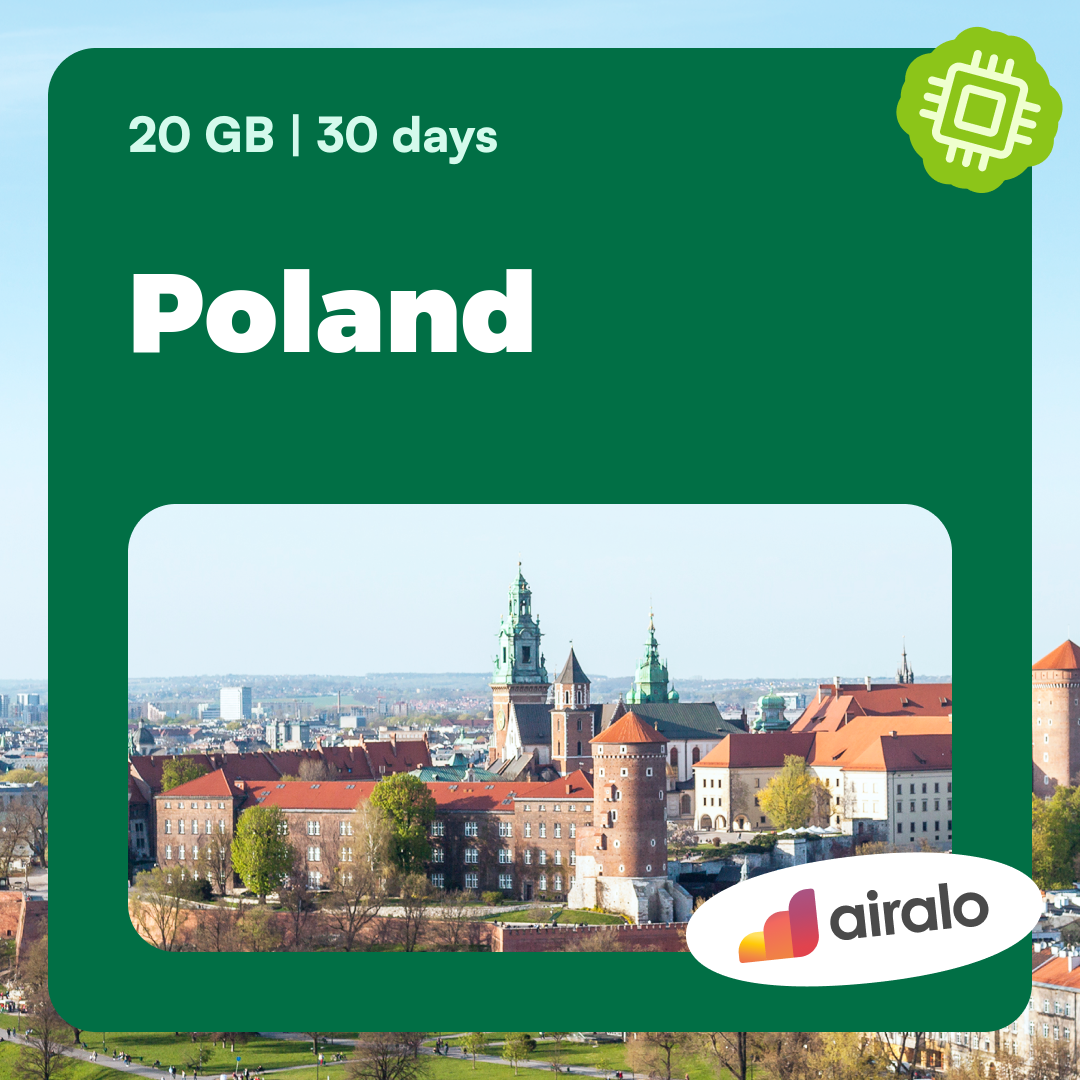 20 GB Poland travel eSIM valid for 30 days