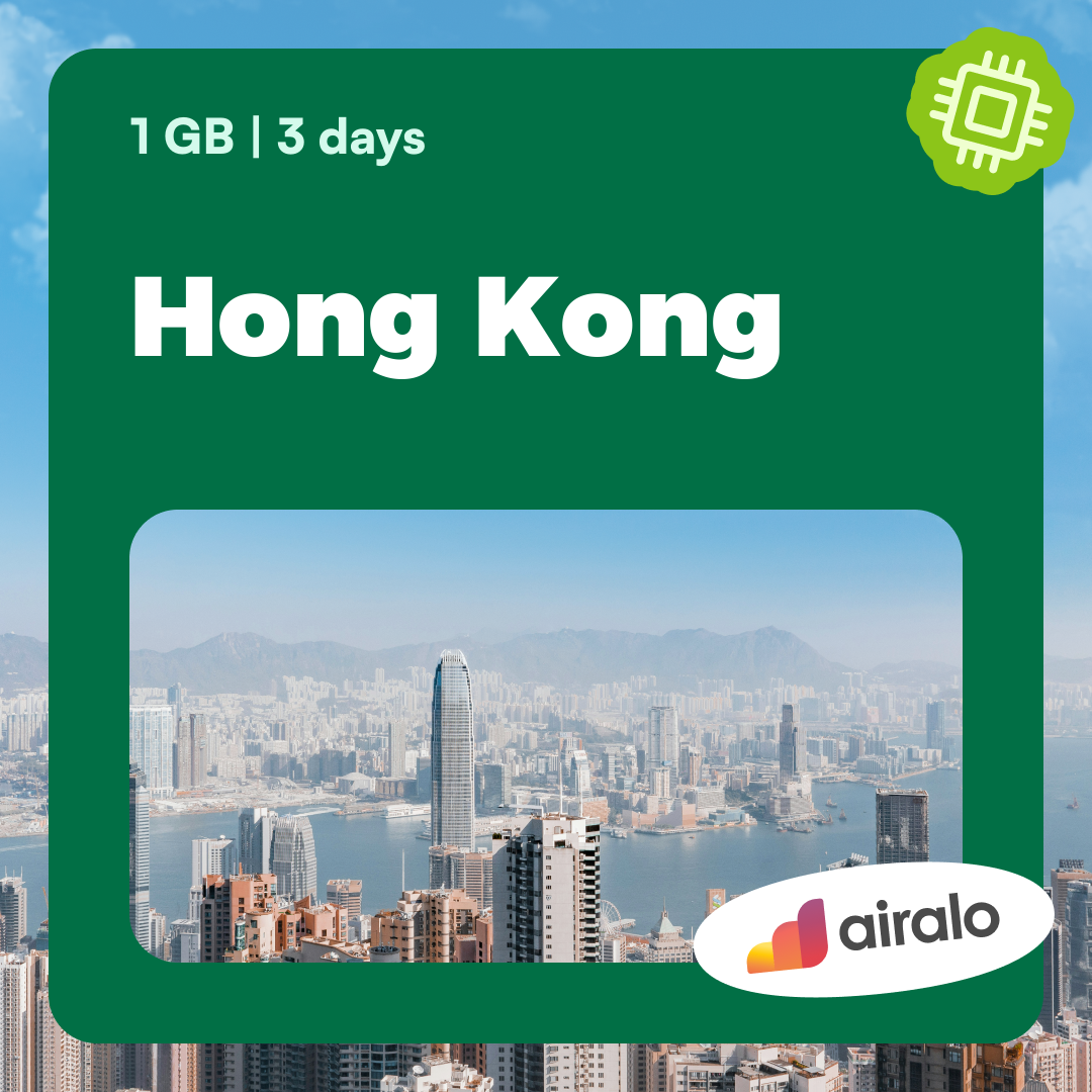 1 GB Hong Kong travel eSIM valid for 3 days